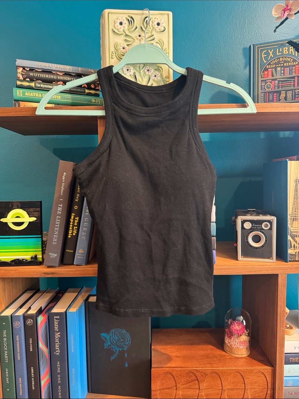 Black Ribbed Tank Top